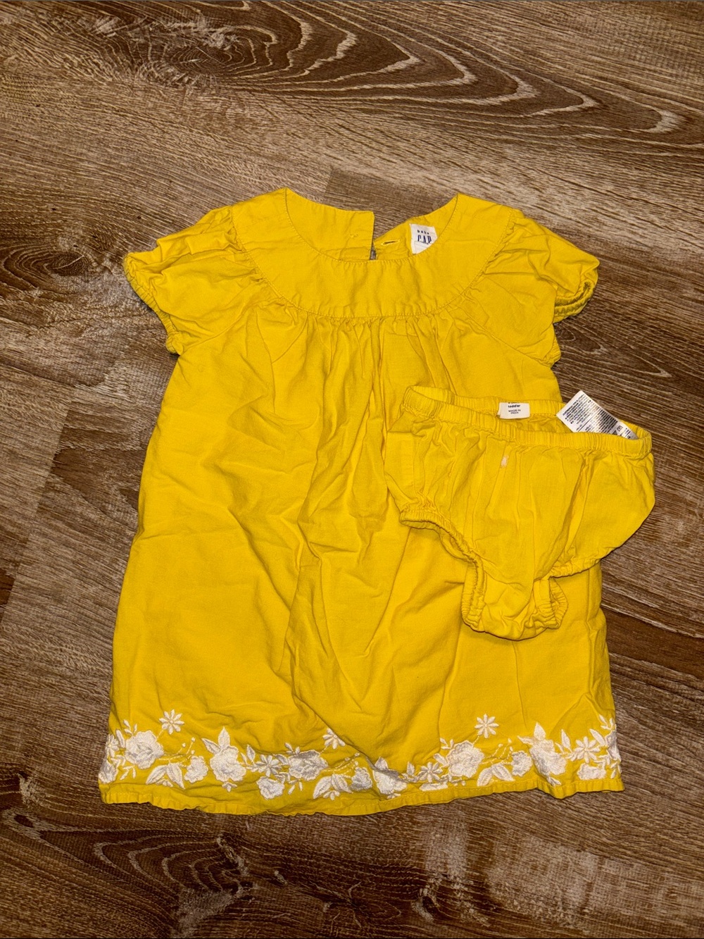 GAP Baby Yellow Ruffled Toddler Dress